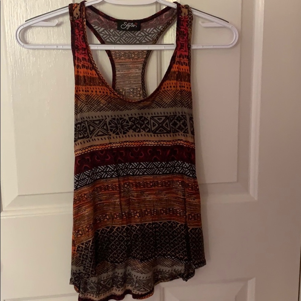 Razor-back tank top